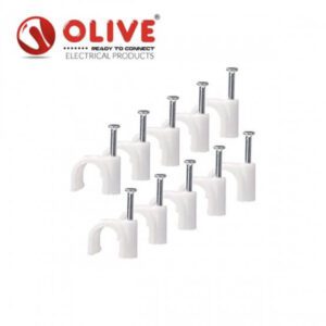 OLIVE CABLE CLIP 7MM (PACK OF 100PCS)