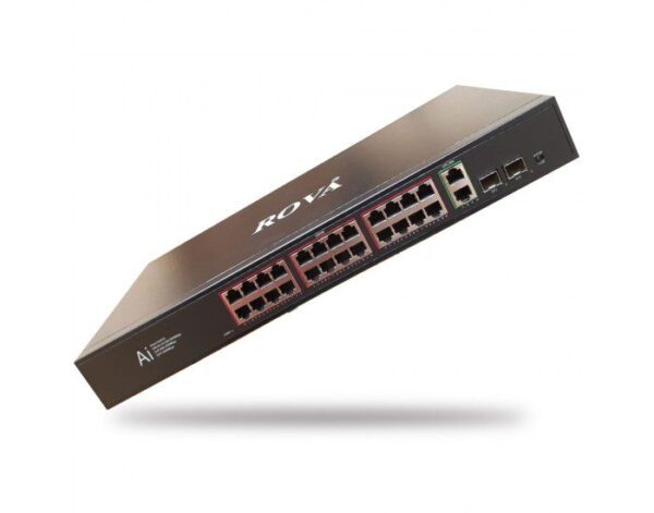 ROVA POE SWITCH 24 PORT (24 GIGA + 2 GIGA UPLINK + 2 SFP)