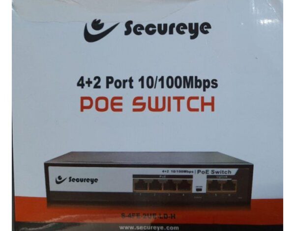 SECUREYE POE SWITCH 4 PORT (4 NORMAL + 2 NORMAL UPLINK)