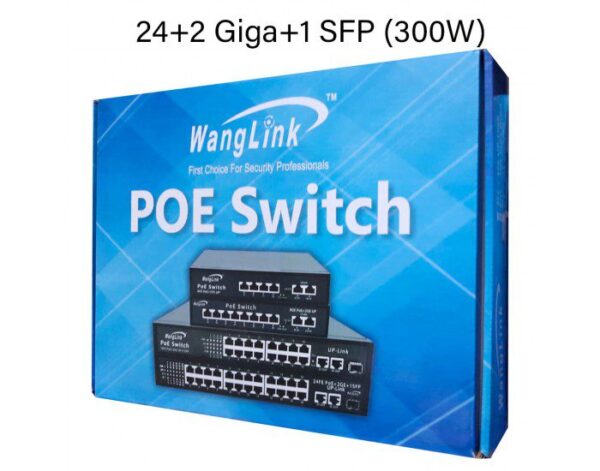 WANGLINK POE SWITCH 24 PORT (24 NORMAL + 2 GIGA UPLINK + 1 GSFP)