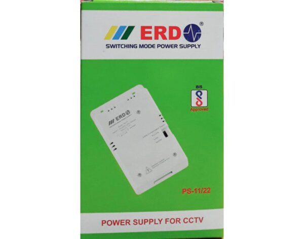 ERD CCTV POWER SUPPLY 4CH FIBER PS11| PS040 (SINGLE OUTPUT) 12V/4A (FOR 4 CAMERA)