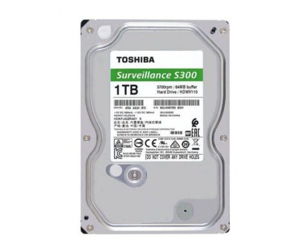 TOSHIBA SURVEILLANCE HARD DISK 1TB S300