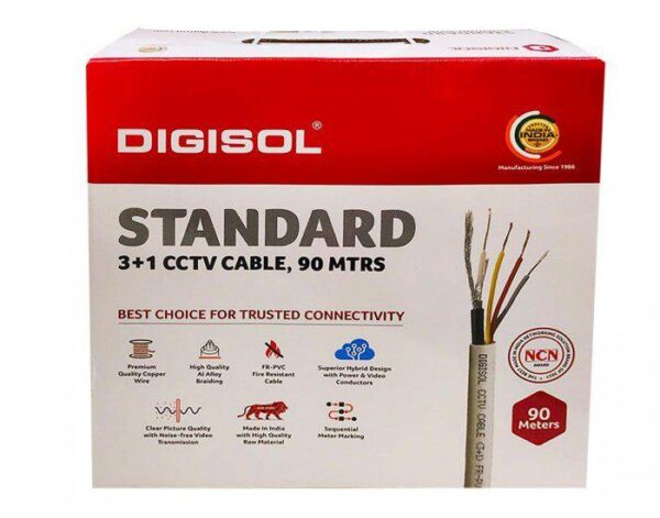 CCTV CABLE 3+1 DIGISOL (90 M) STANDARD
