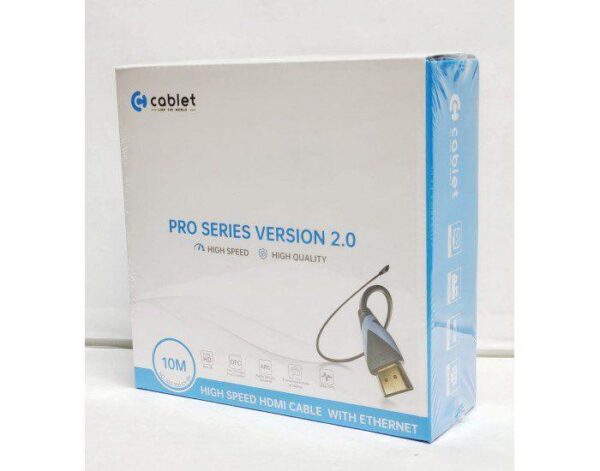 CABLET HDMI CABLE 10M 4K 60HZ 1080P WITH ETHERNET 18GB/S SPEED