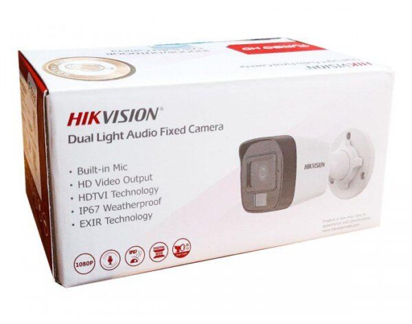 HIKVISION BULLET 2MP (16D0TLPFS) BUILT IN MIC WITH DUAL LIGHT 3.6MM