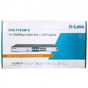 DLINK POE SWITCH 16 PORT GIGA (16 GIGA +2 SFP)