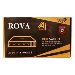 ROVA POE SWITCH 8 PORT (8 NORMAL + 2 NORMAL UPLINK) 8FE+2FE