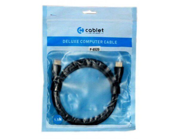 CABLET HDMI CABLE 1.5M 4K 60HZ 1080P WITH ETHERNET 18GB/S SPEED