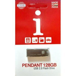 IBALL PENDRIVE 128GB 2.0 METAL PENDANT (5 YEARS)