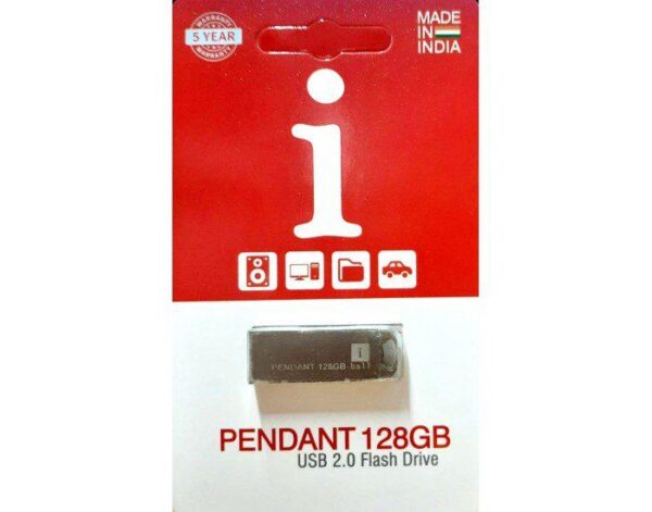 IBALL PENDRIVE 128GB 2.0 METAL PENDANT (5 YEARS)