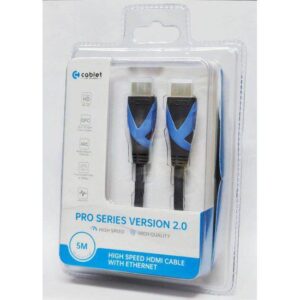CABLET HDMI CABLE 5M 4K 60HZ 1080P WITH ETHERNET 18GB/S SPEED