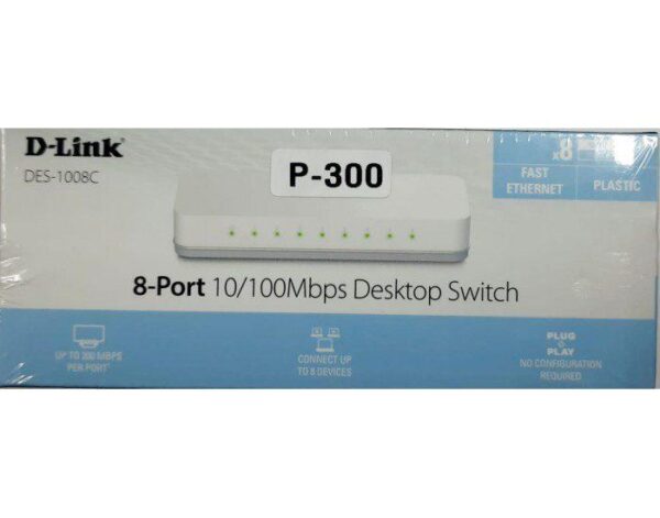 DLINK DESKTOP SWITCH 8 PORT (DES 1008)