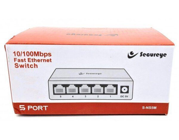 SECUREYE DESKTOP SWITCH 5 PORT NORMAL SCSNS2M