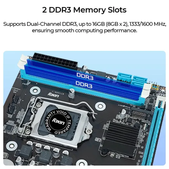 Foxin H81 DDR3 Motherboard For Intel 4th Generation with NVME - Image 2
