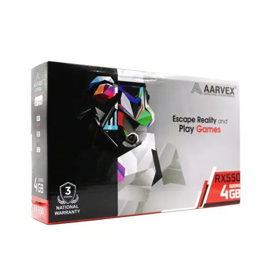 Aarvex AMD Radeon Graphic Card RX550 4GB DDR5