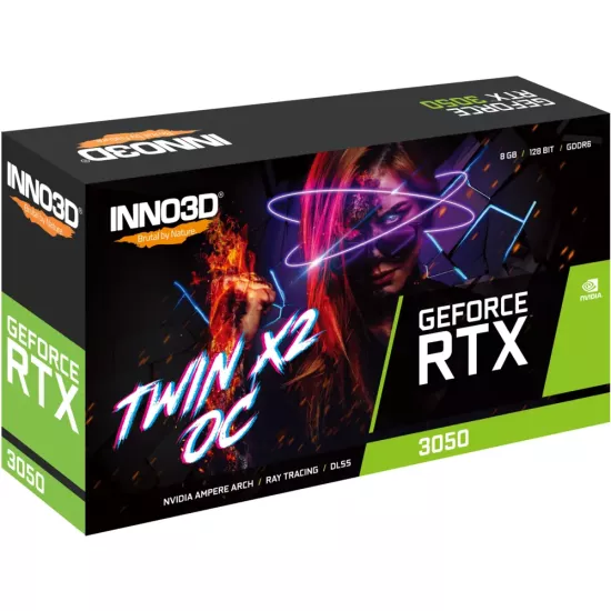 INNO3D Nvidia Graphic Card RTX 3050 8GB DDR6 TWIN X2 Dual Fan