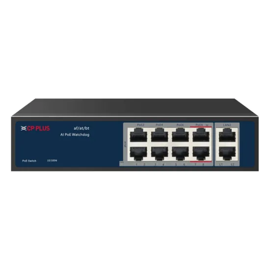 CP-Plus Poe Switch 8 Port (8 FE + 2 FE Port) CP-UNW-HPU8H2-96 - Image 2
