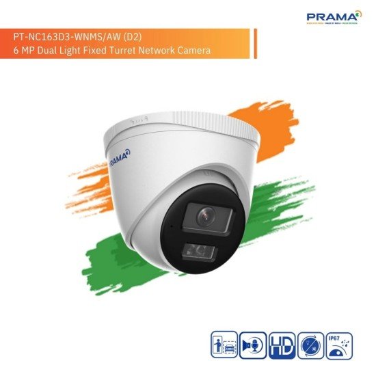 PRAMA IP DOME CAMERA 6MP HYBRID