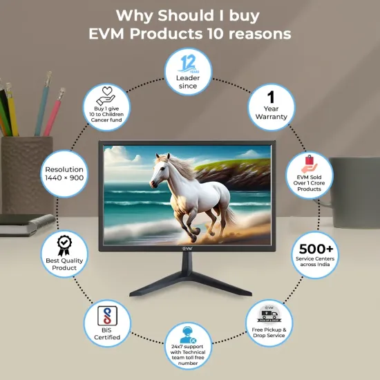 EVM LED Monitor 20" HD with HDMI | VGA (Grand 195) - Image 3