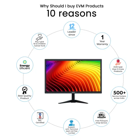 EVM LED Monitor 24" FHD with HDMI | VGA (Grand 240) - Image 2