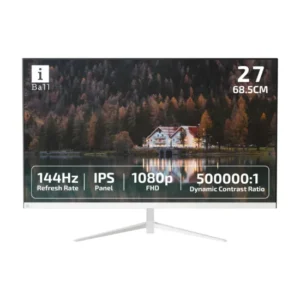 Iball LED Monitor 27" FHD IPS 144 Hz with HDMI | DP (Bird i270) White