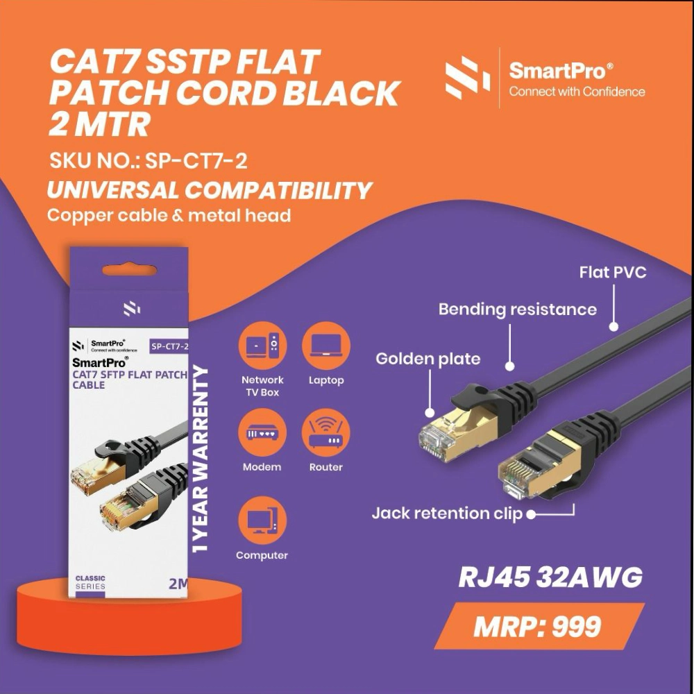Smart-Pro CAT7 CCA Patch Cord