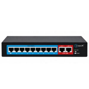 CYBERX 8 Port Smart POE+ Switch with 2 Uplink Ports