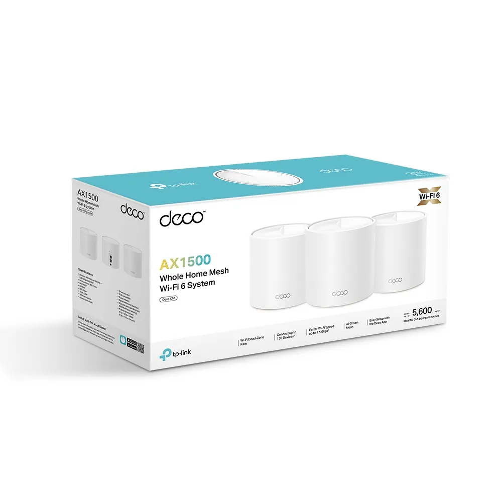 TP-Link Deco X10 AX1500 Whole Home Mesh Wi-Fi 6 System (Pack Of 3) - Image 3