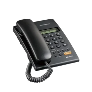 Panasonic Wired Telephone Set with Hands-Free Speakerphone Black (KX-TSC62SX)
