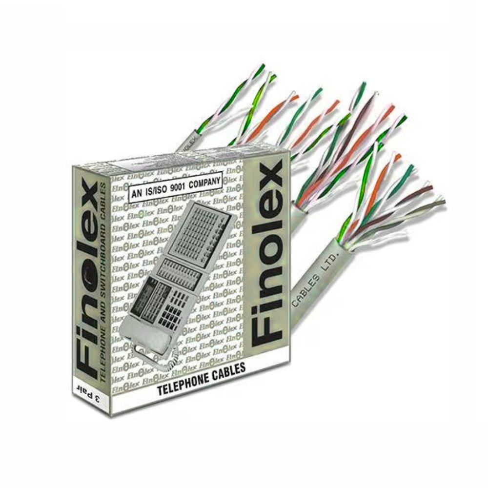 Finolex Telephone Cable PE Insulated 0.4mm 4 Pair 90m Grey