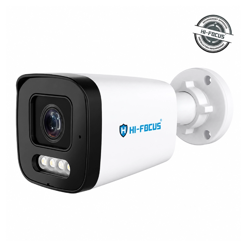 Hi-Focus 4MP IP Hybrid Bullet Camera 4mm With Mic (T4504-ADL-R1)