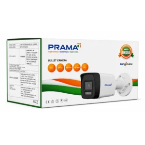 PRAMA IP BULLET CAMERA 2MP HYBRID | SD Card Slot | Two Way Audio | 4mm (120D7-WNMS)