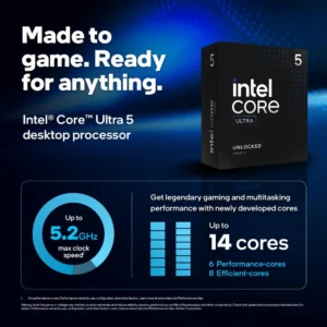 Intel Processor Ultra 5 245KF (Graphic Reqiured)