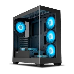 Ant Esports Gaming Cabinet Crystal x7 Black with Type-C