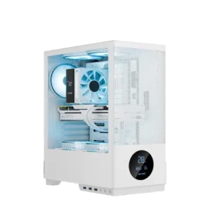 Ant Esports Mid Tower Cabinet (ATX/M-ATX/M-ITX) X2 LCD White