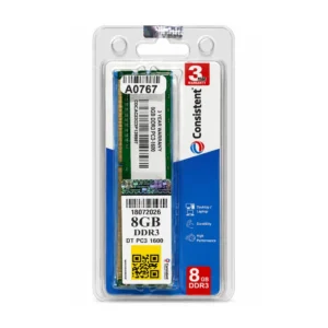 Consistent Desktop Ram 8GB DDR3 1600MHz