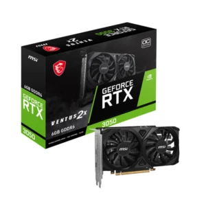 MSI Nvidia Graphic Card RTX 3050 6GB DDR6 Ventus 2X E 6G OC Dual Fan